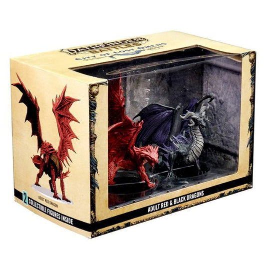 Pathfinder Battles City of Lost Omens Red & Black Dragons Premium Figure Set