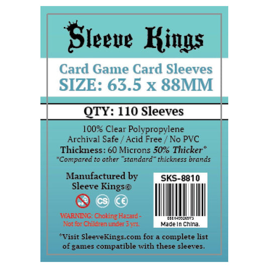 Sleeve Kings Card Game 63.5mm x 88mm 110ct