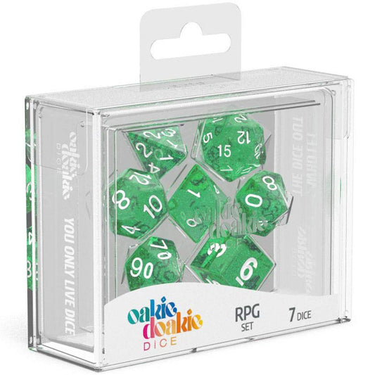 Oakie Doakie Dice RPG Set Speckled Green 7pc