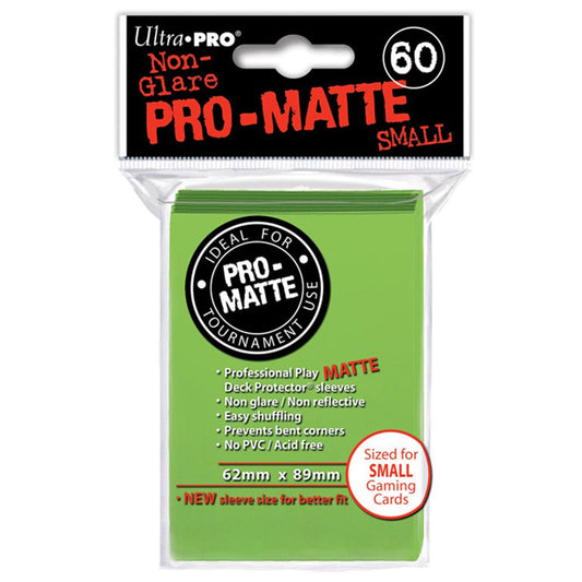 ULTRA PRO Deck Protector Sleeves Pro Matte Lime Green Small 60ct 62 x 89 mm