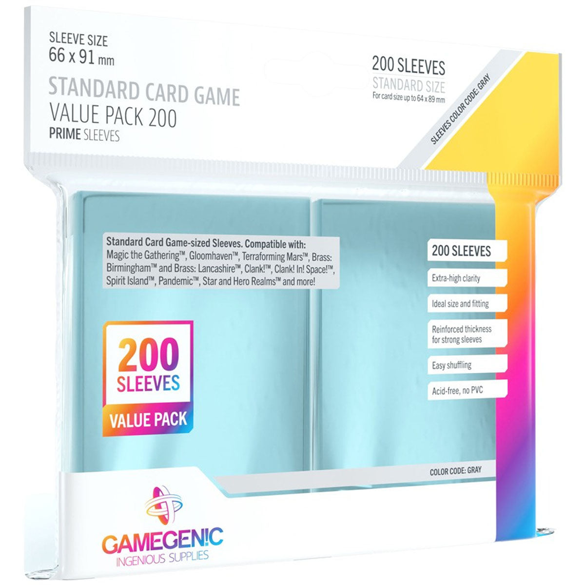 Gamegenic Standard Size 66mm x 91mm 200pc