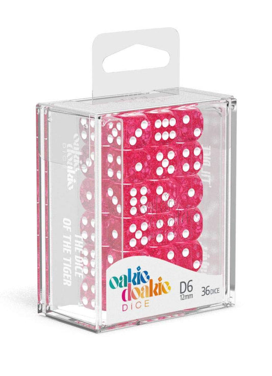 Oakie Doakie Dice D6 12 mm Speckled Pink 36pc