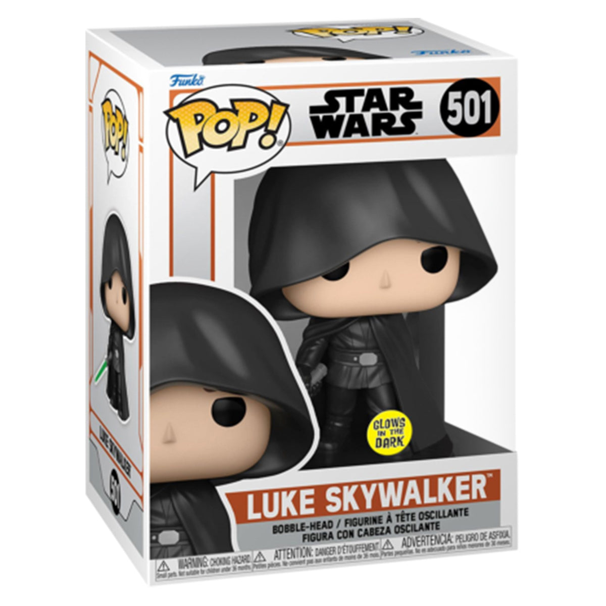 Star Wars: The Mandalorian Luke Skywalker Hooded Glow Pop! Vinyl