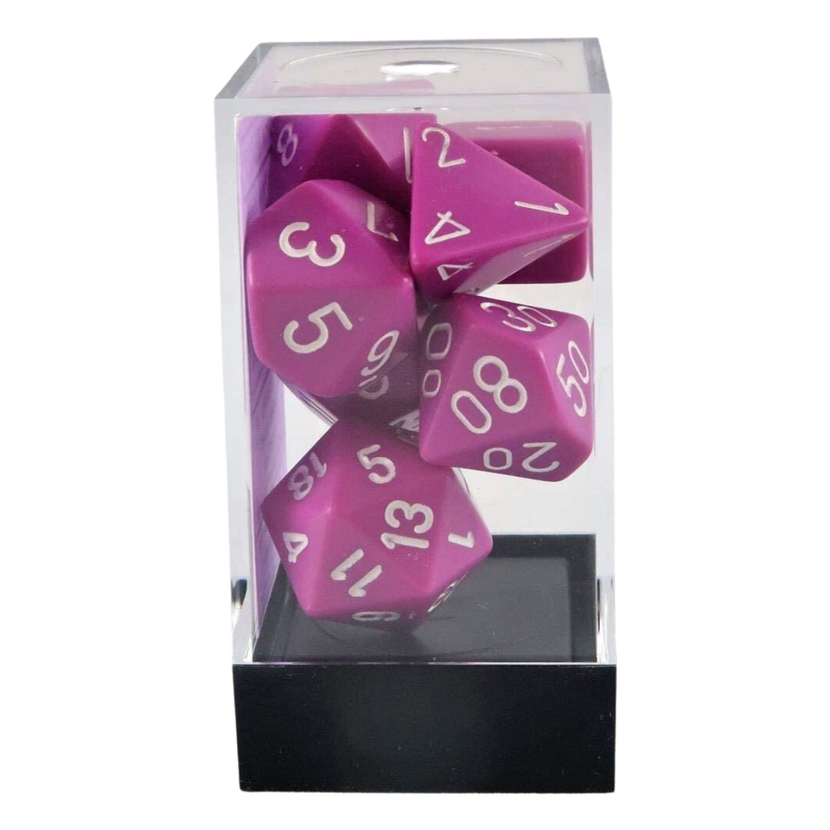 Chessex CHX 25427 Opaque Polyhedral Light Purple/white 7-Die Set