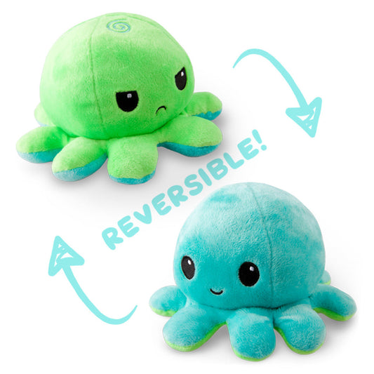 Reversible Plushie Octopus Green/Aqua