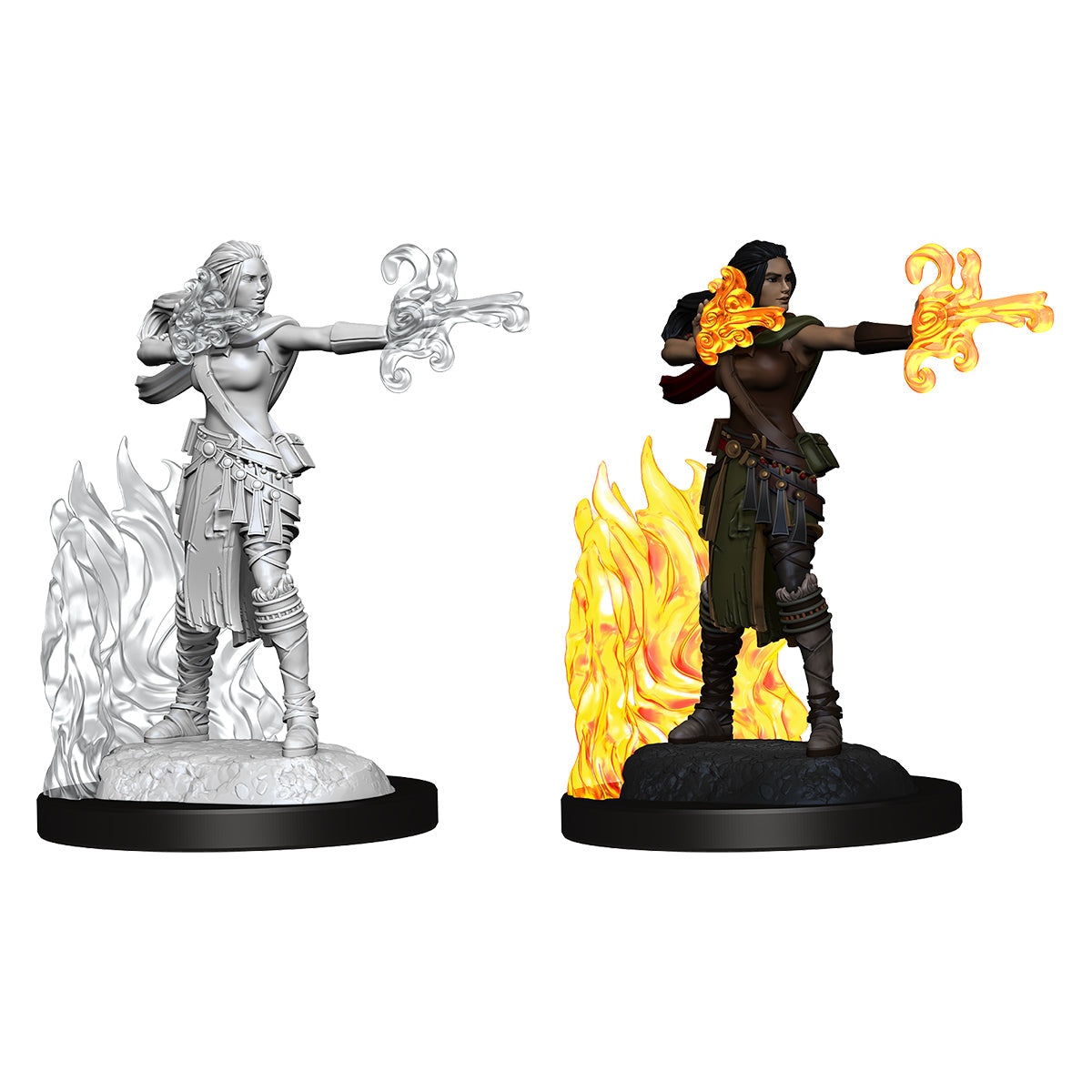 D&D Nolzurs Marvelous Unpainted Miniatures Female Multiclass Warlock + Sorcerer