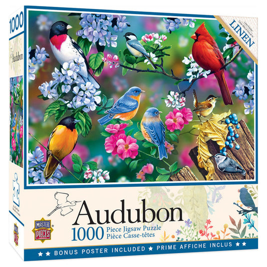 Masterpieces Puzzle Audubon Songbird Collage Puzzle 1000 pieces