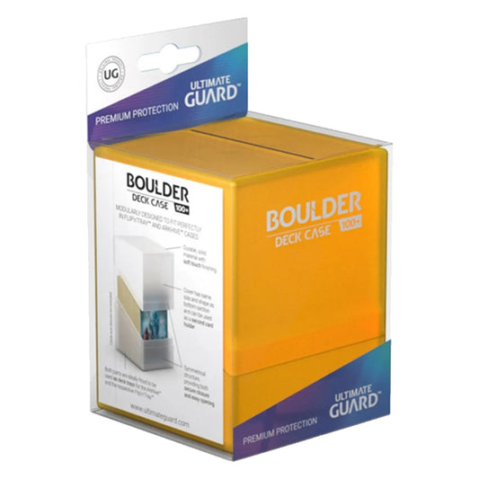Ultimate Guard Boulder Deck Case 100+ Standard Size Amber Deck Box