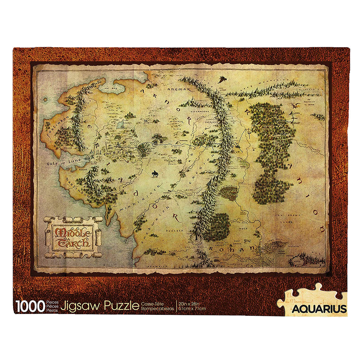 Aquarius Puzzle The Hobbit Middle Earth Map Puzzle 1000 pieces