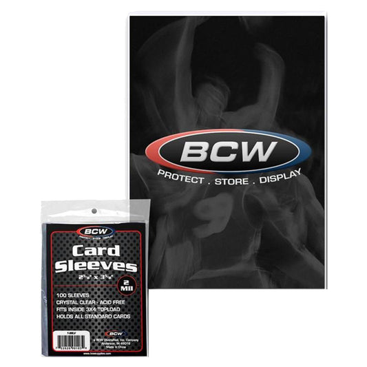 BCW Deck Protectors Standard Clear 66mm x 93mm 100 Sleeves Per Pack