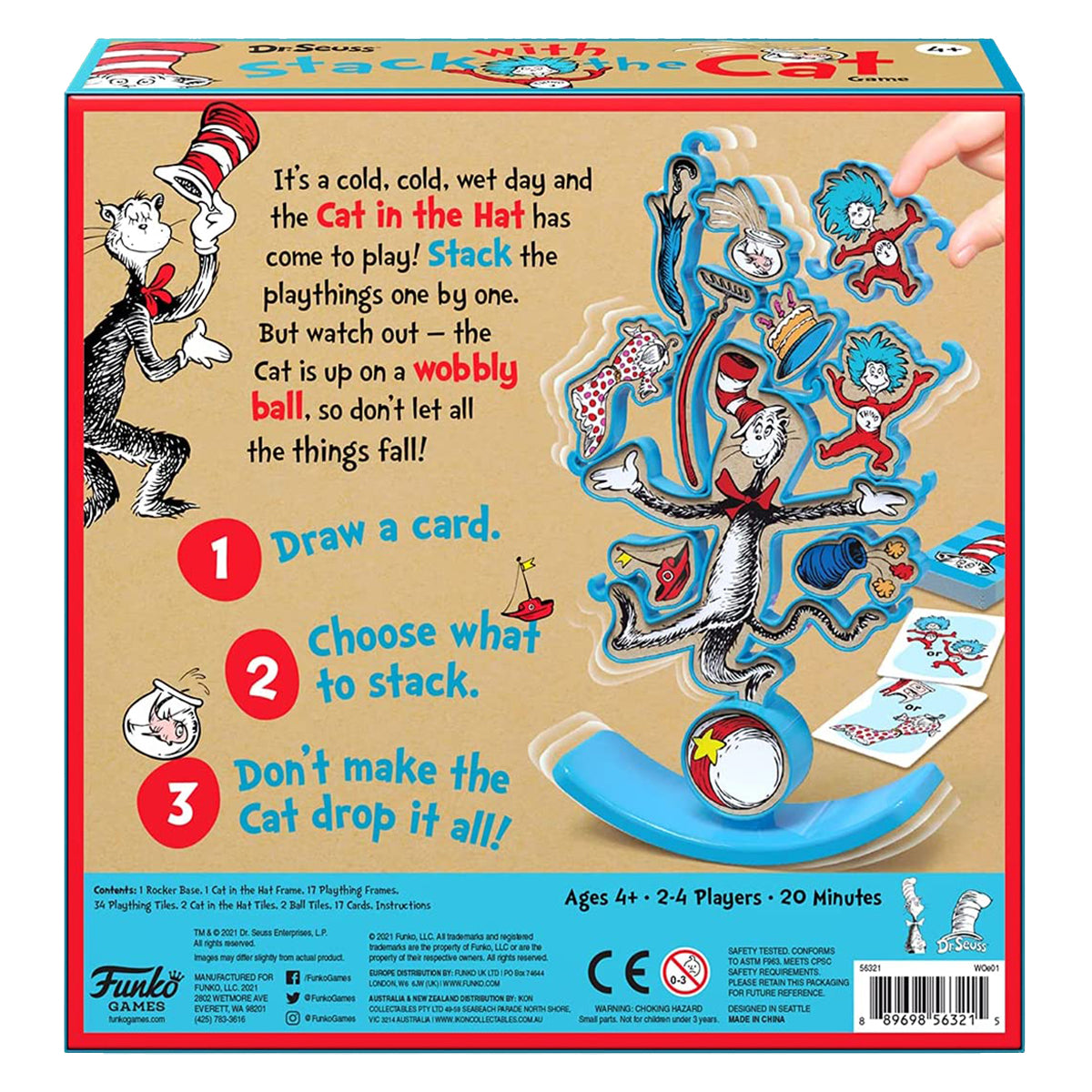 Dr Seuss - Stack With A Cat Board Game