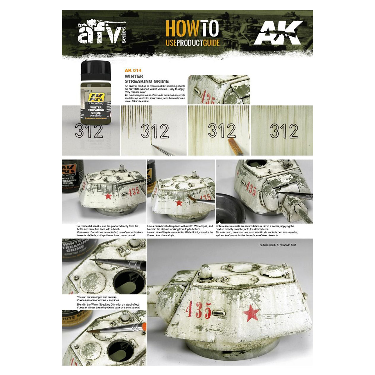 AK Interactive Weathering Products - Streaking Grime for Winter Vehicles