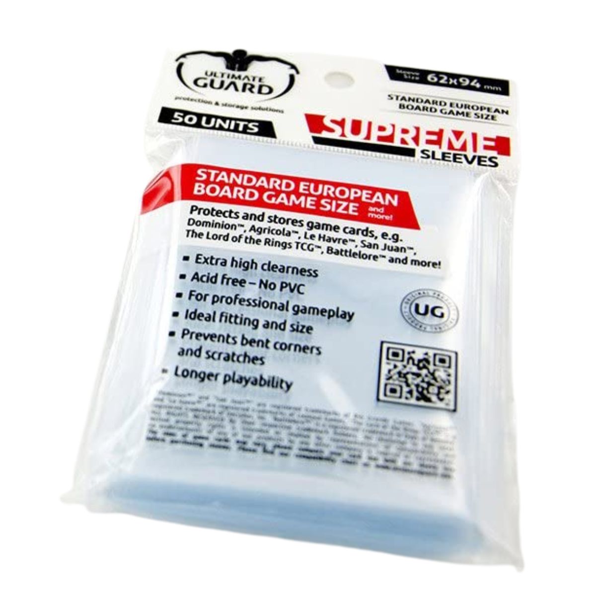 Ultimate Guard Supreme Sleeves for Board Game Cards Standard European 50ct