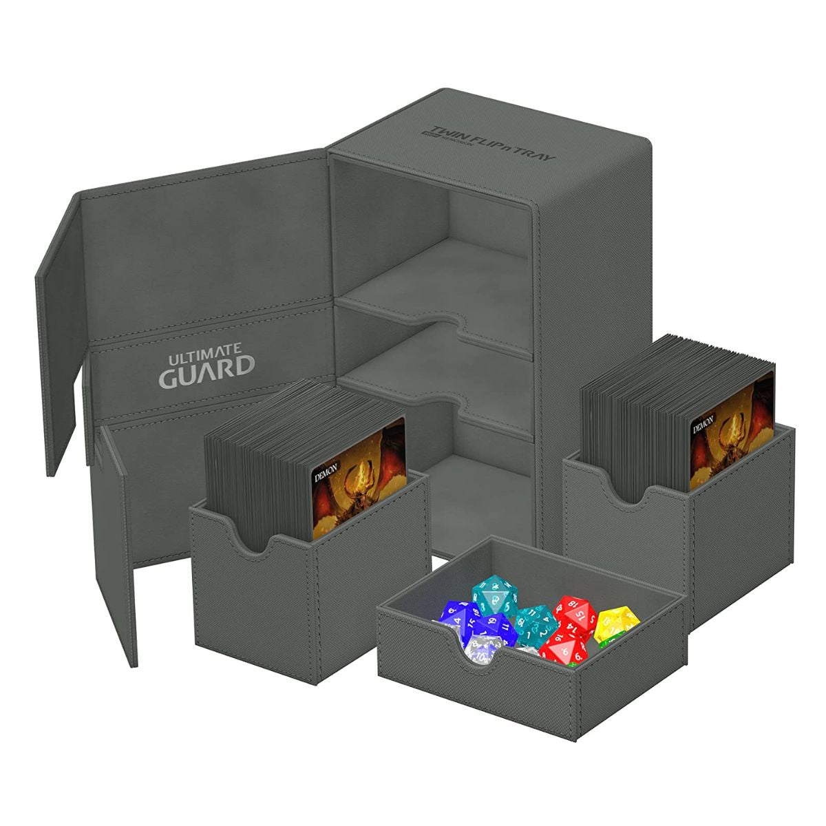 Ultimate Guard Flip n Tray 160+ XenoSkin Monocolor Grey Deck Box
