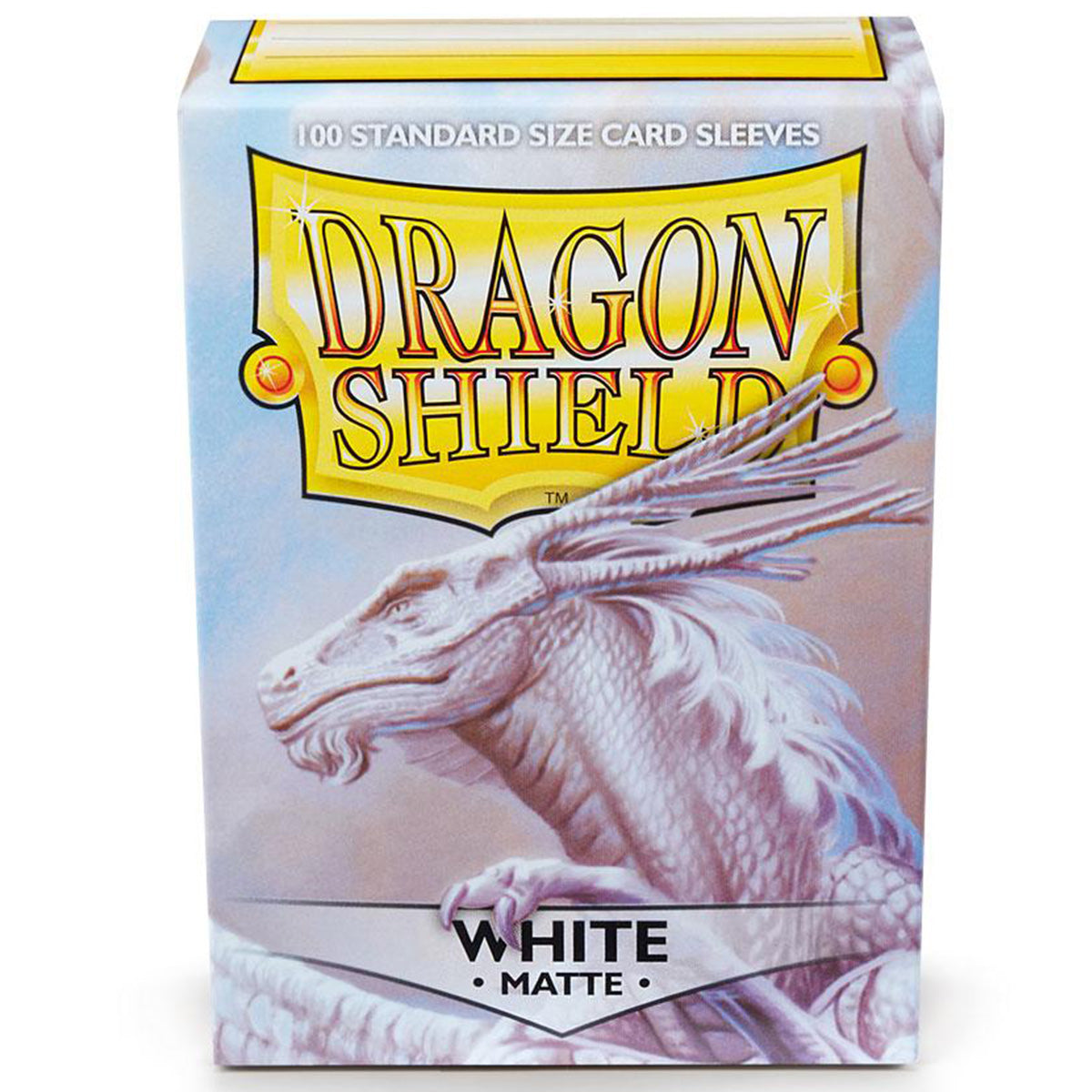 Dragon Shield Standard 100ct White MATTE 63x88mm Sleeves