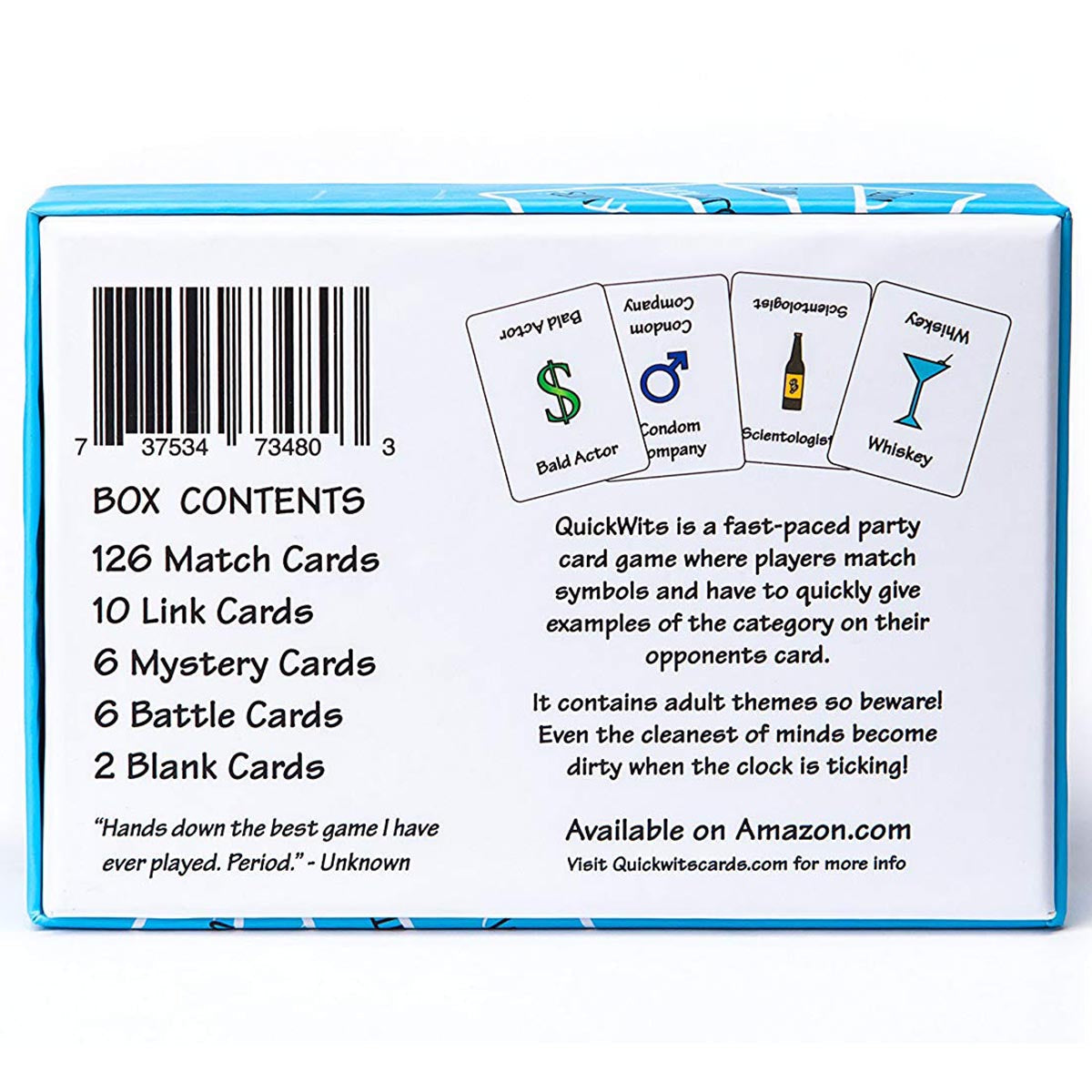 QuickWits Adult Themed Party Card Game