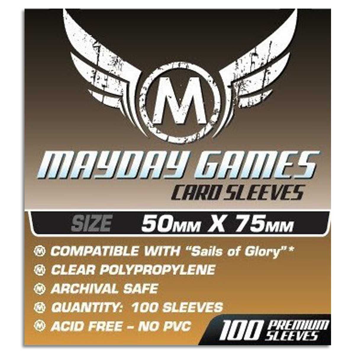 Mayday Custom Card Sleeves Pack of 100 50 X 75 MM Sails of Glory Nemo's War
