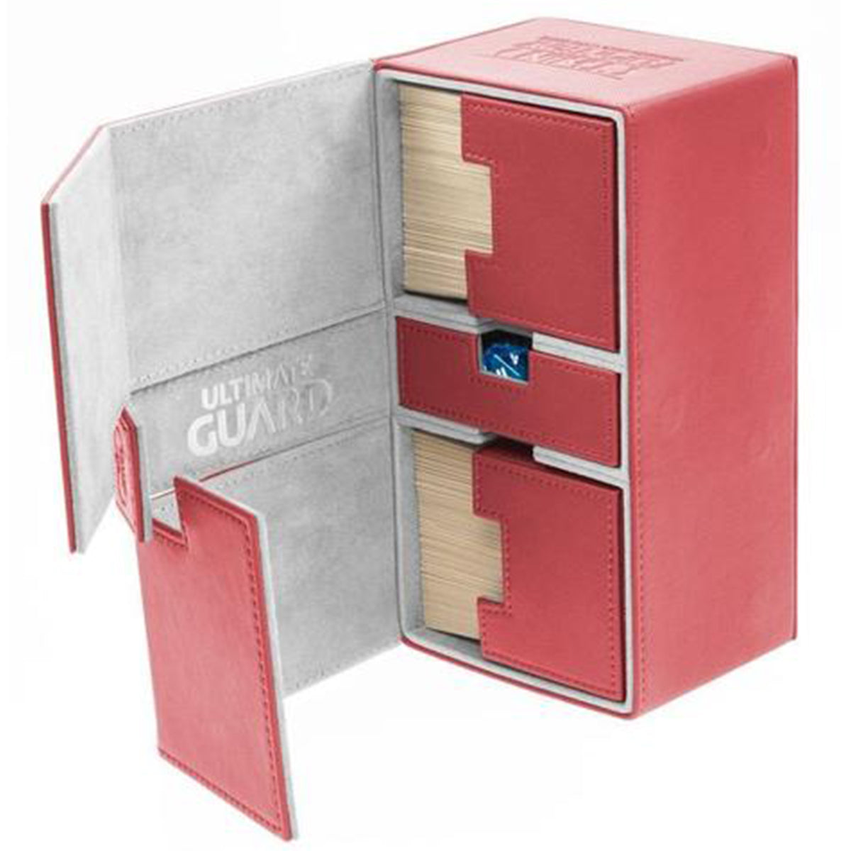 Deck Box Ultimate Guard Twin Flip n Tray 200+ Standard Size XENOSKIN Red