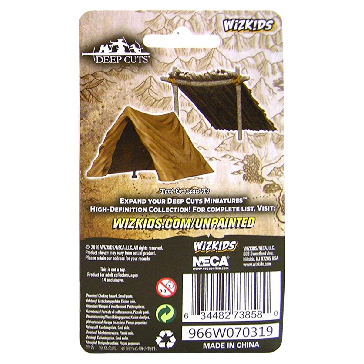 WizKids Deep Cuts Unpainted Miniatures Tent & Lean-To