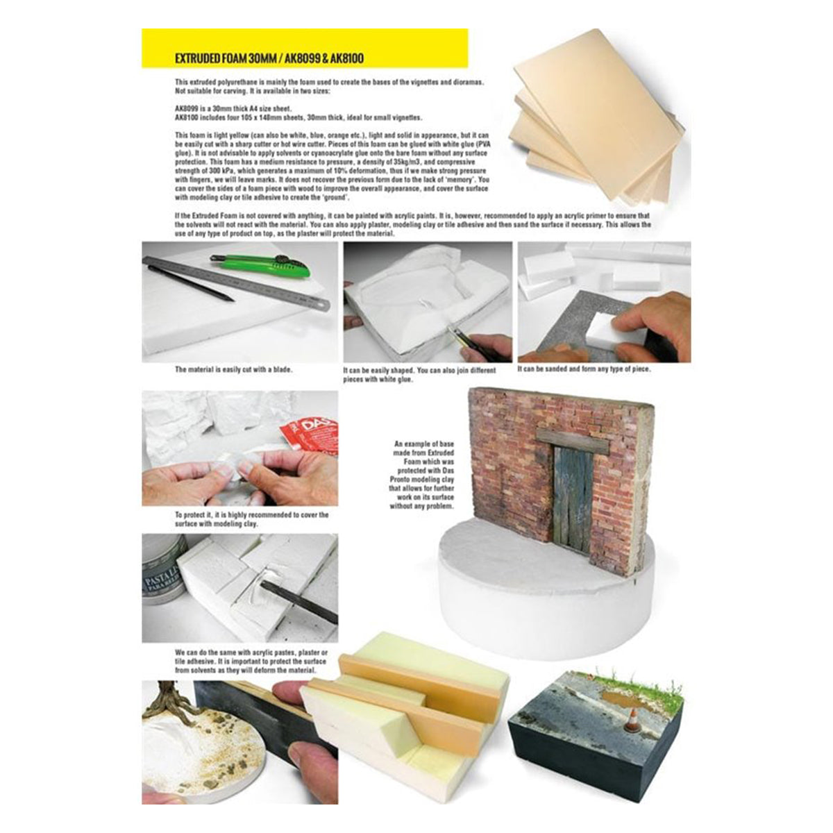 AK Interactive Building Materials - Extruded Foam 30mm A4 Already Cut