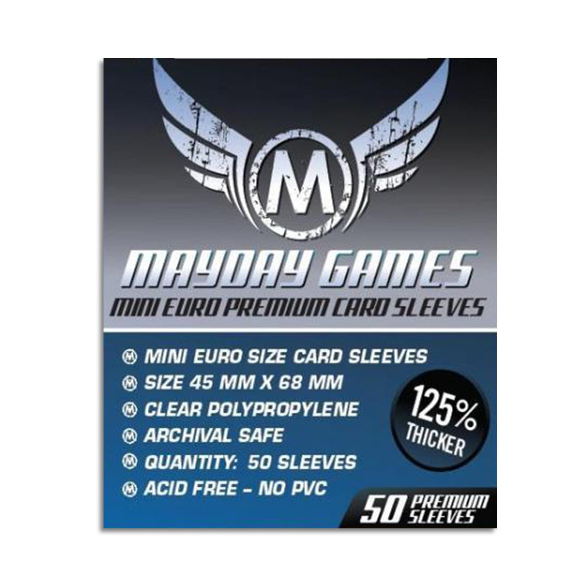 Mayday Premium Mini Euro Card Sleeves Pack of 50 45 X 68 MM