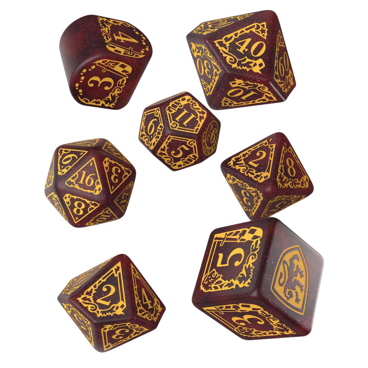Q Workshop Harry Potter Modern Dice Set - Gryffindor - Red Dice Set 7