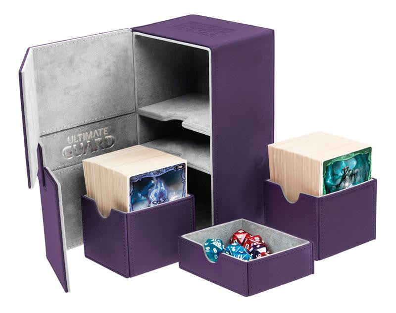Deck Box Ultimate Guard Twin Flip n Tray Deck Case 160+ XENOSKIN Purple