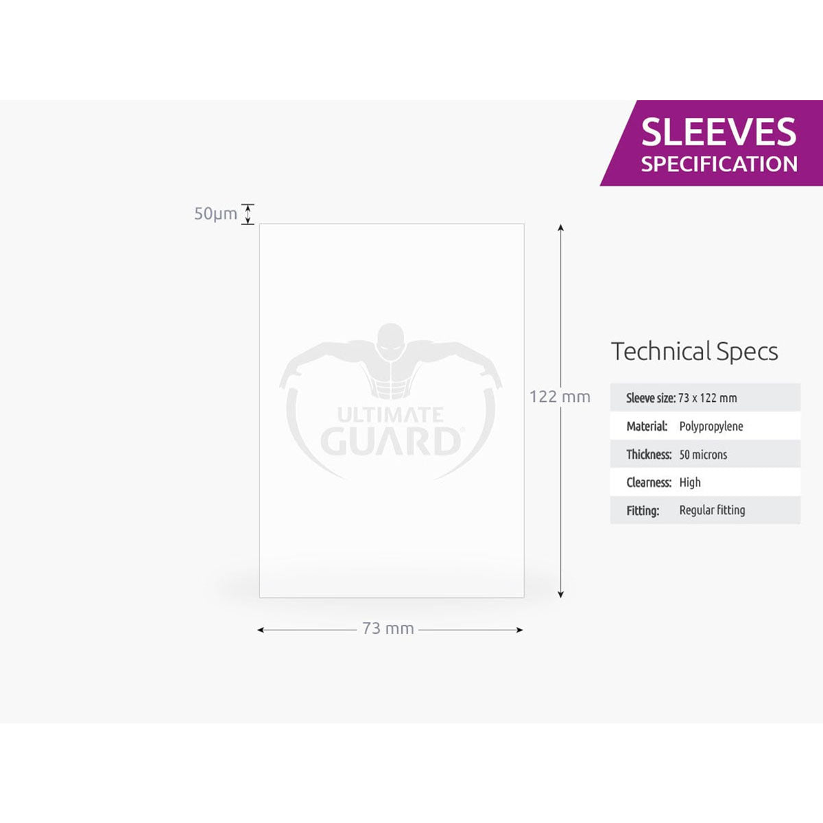 Ultimate Guard Premium Soft Sleeves for Tarot Cards 50ct 73x122mm
