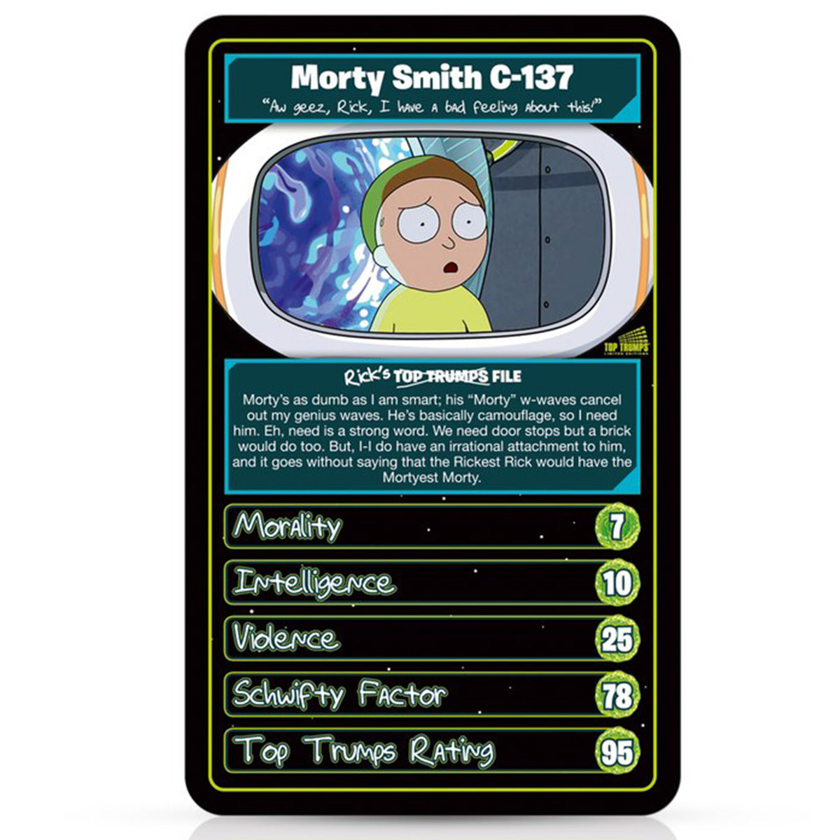 RICK AND MORTY TOP TRUMPS Card Game