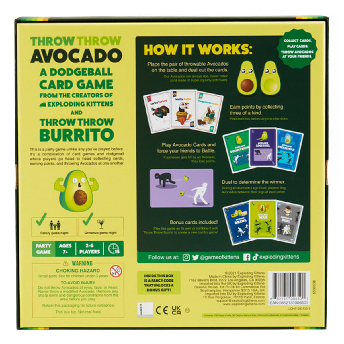 Throw Throw Avocado By Exploding Kittens