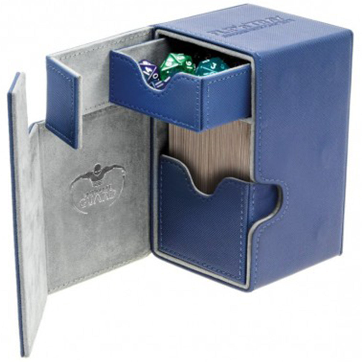 Deck Box Ultimate Guard Flip n Tray Deck Case 80 Standard Size XenoSkin Blue