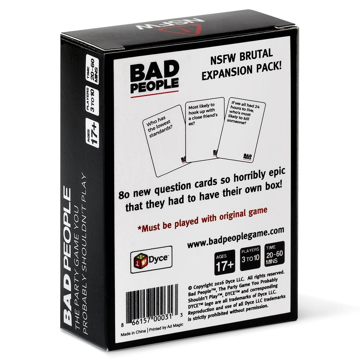 Bad People - The Party Game You Probably Shouldnt Play NSFW Expansion