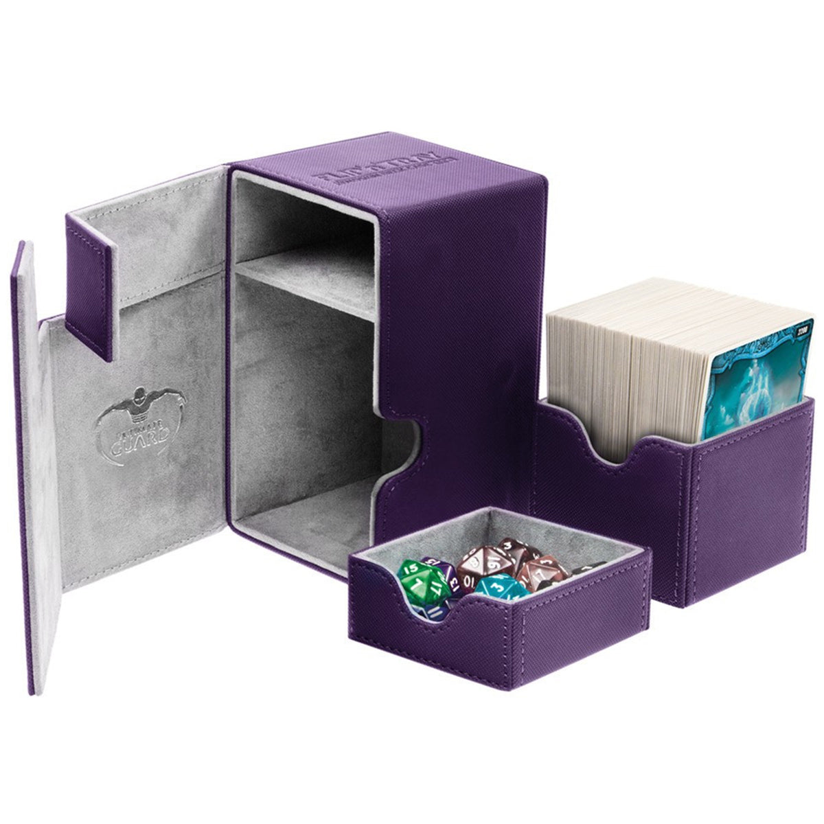 Deck Box Ultimate Guard Flip n Tray Deck Case 80 Standard Size XenoSkin Purple