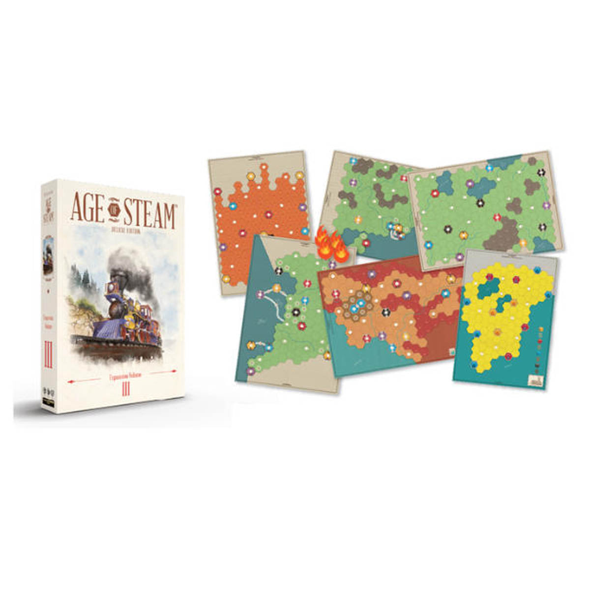 Age of Steam Deluxe Map Expansion Volume III