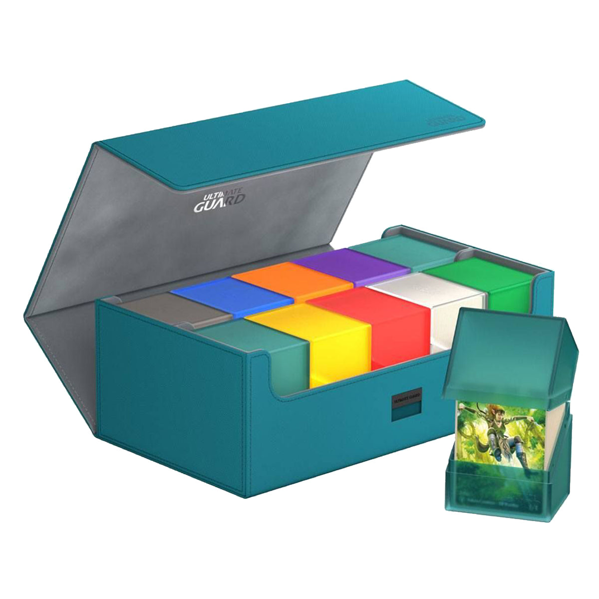 Ultimate Guard Arkhive Flip Case 800+ Standard Size XenoSkin Petrol Blue Deck Box