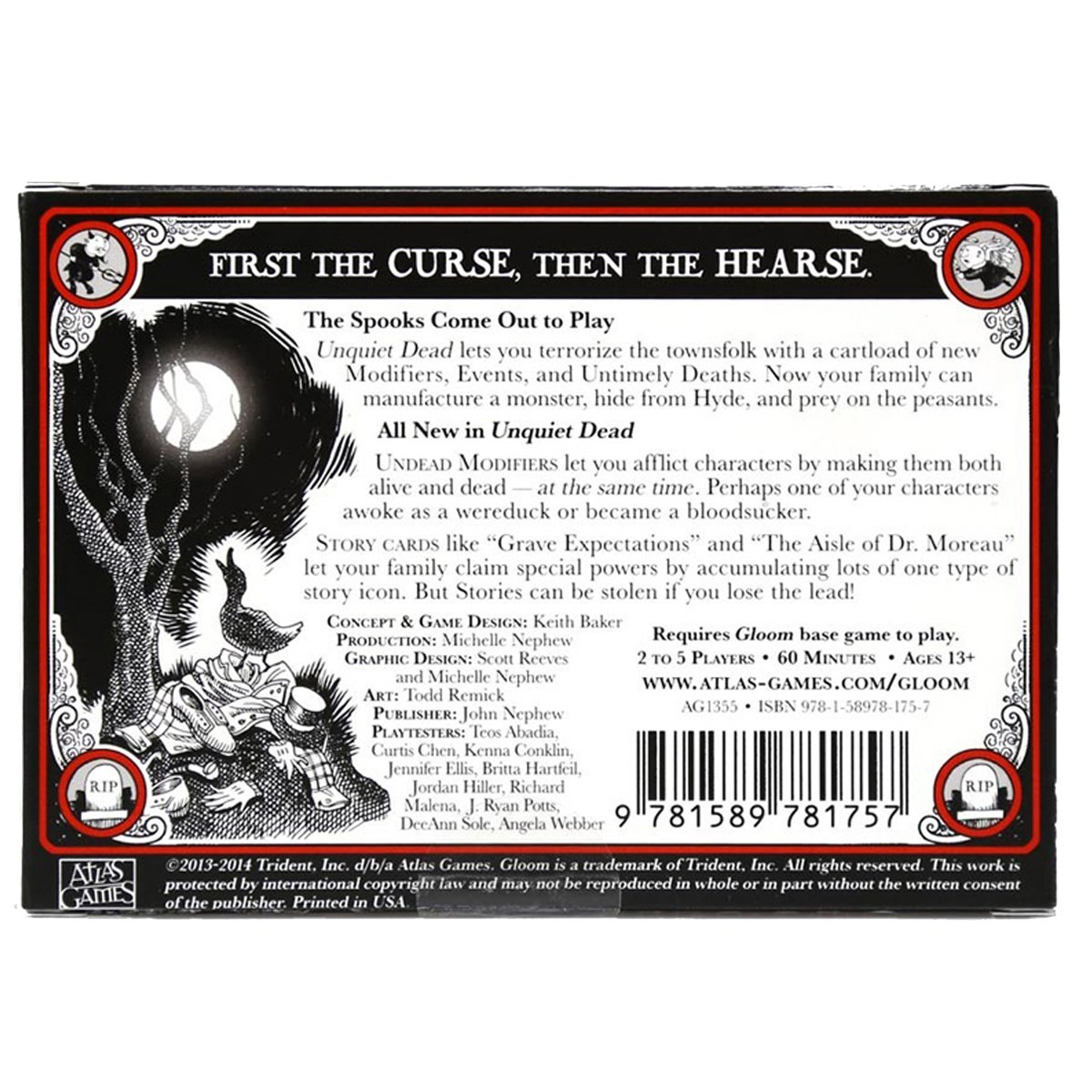 Gloom 2nd Edition Unquiet Dead Expansion