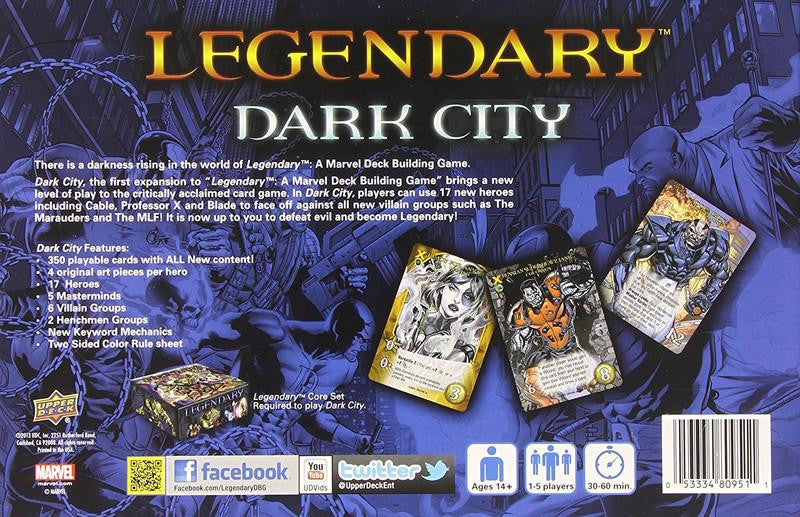 Legendary Deck Building Game Marvel Dark City Expansion