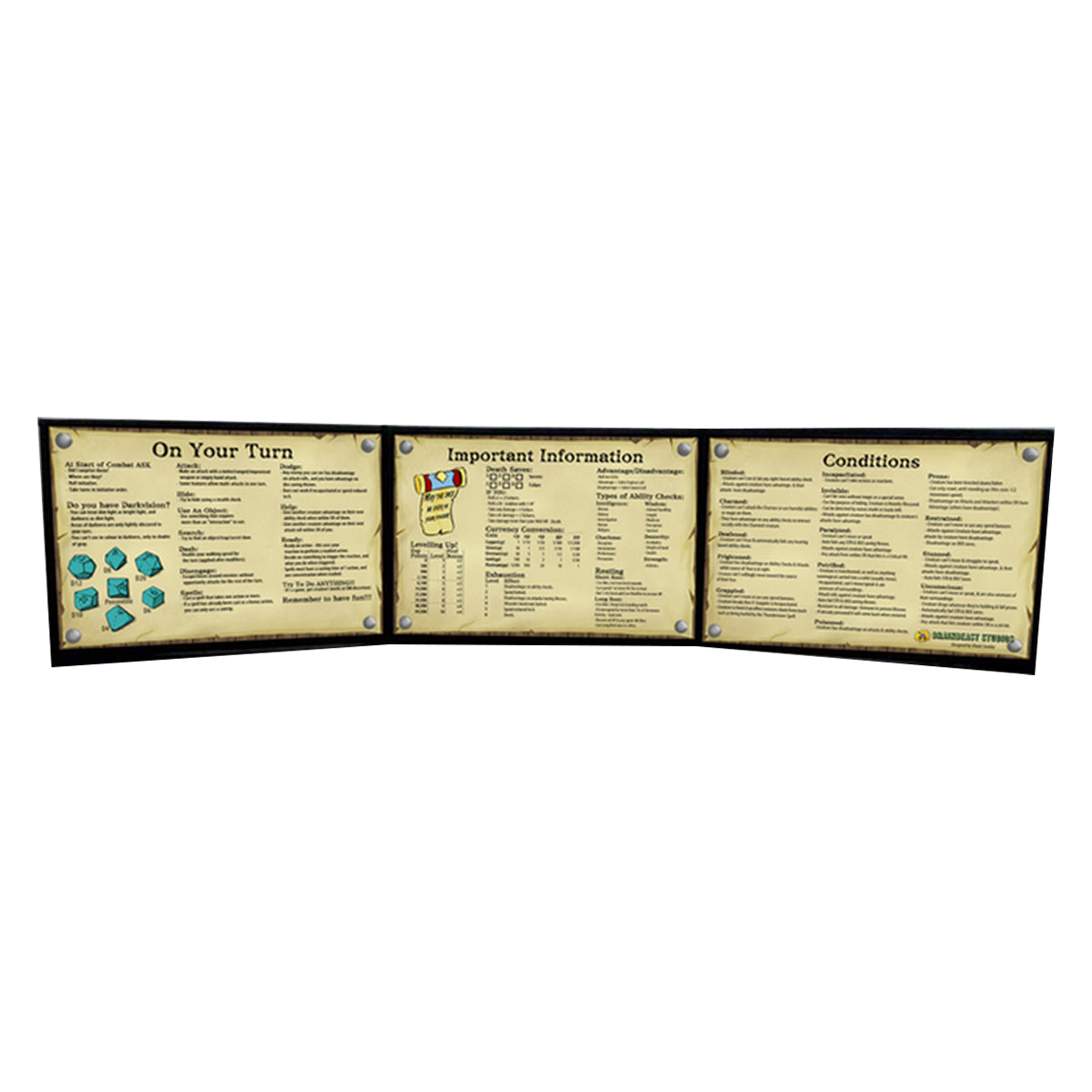 Custom 5th Edition Player Screen 2.0 for Dungeons & Dragons RPG