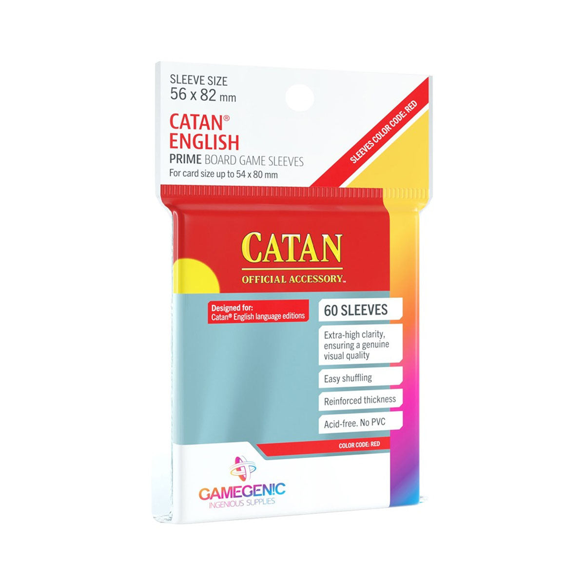 Gamegenic Prime Board Game Sleeves Catan English 56mm x 82mm 60pc