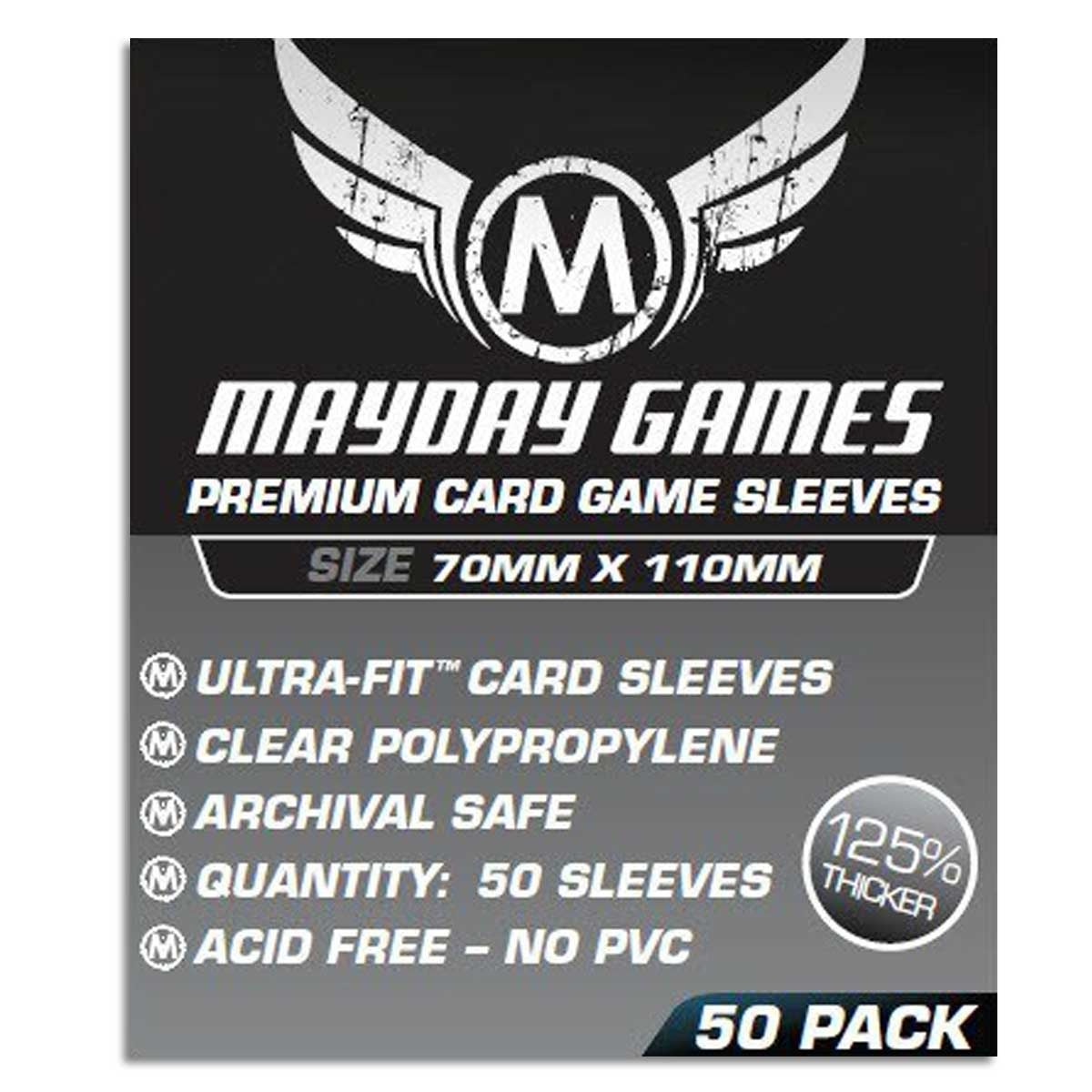 Mayday Premium Magnum Silver Sleeve Pack of 50 70 X 110 MM Lost Cities