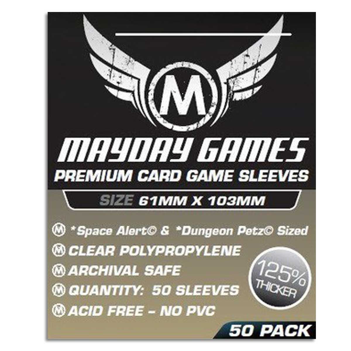 Mayday Magnum Premium Space Card Sleeve 61 X 103 50ct Space Alert Dungeon Petz