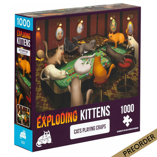 Exploding Kittens Puzzle Cats Playing Craps 1,000 pieces