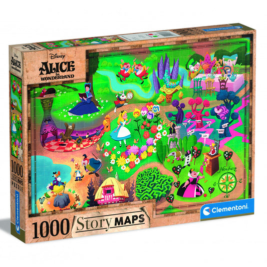 Clementoni Puzzle Alice in Wonderland Story Maps 1000 pieces
