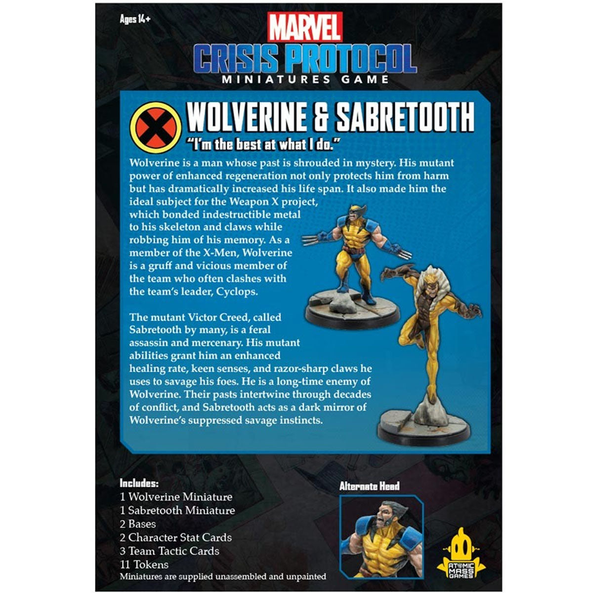 Marvel Crisis Protocol Miniatures Game Wolverine and Sabertooth