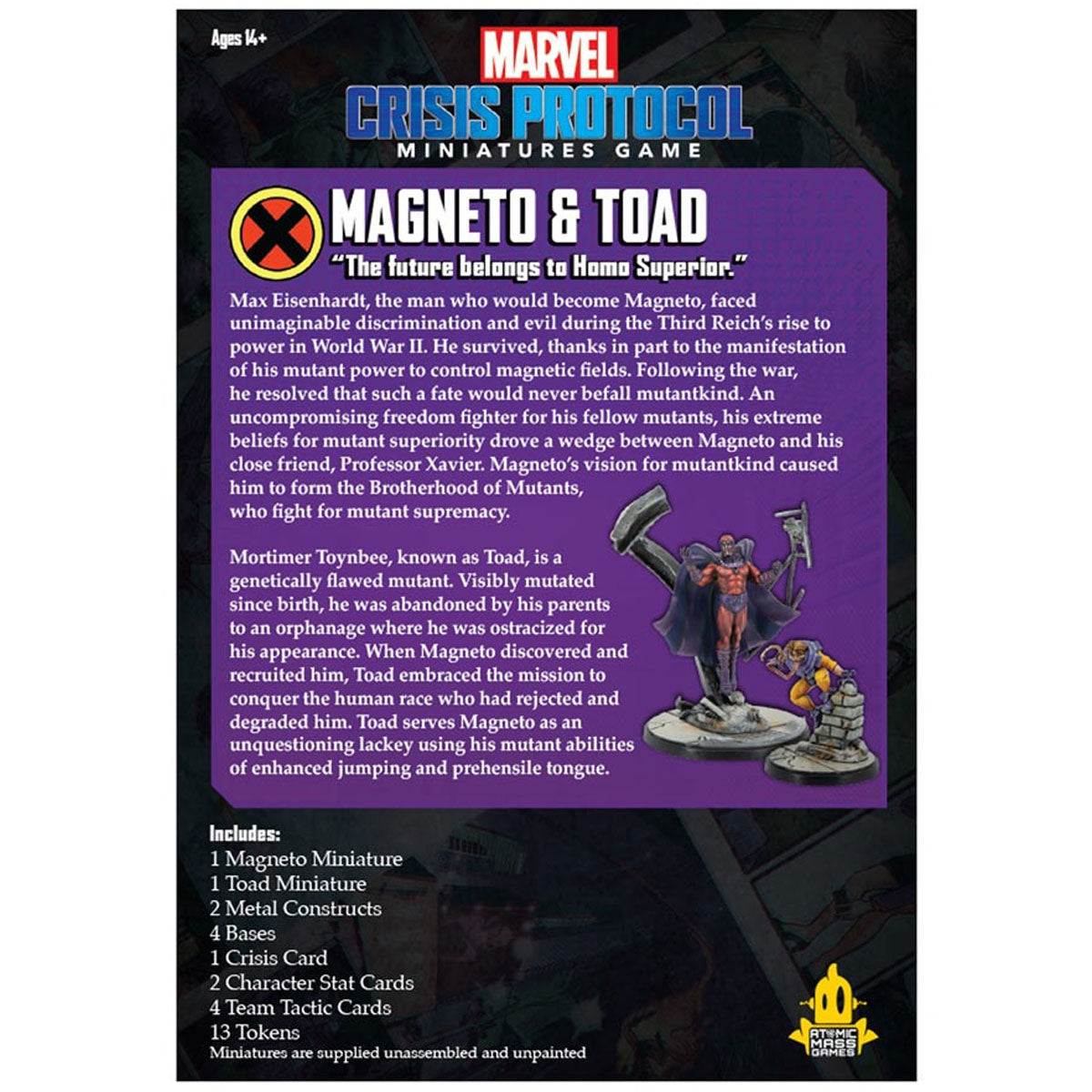 Marvel Crisis Protocol Miniatures Game Magneto and Toad