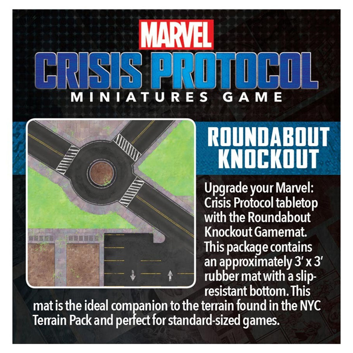 Marvel Crisis Protocol Roundabout Knockout Game Mat