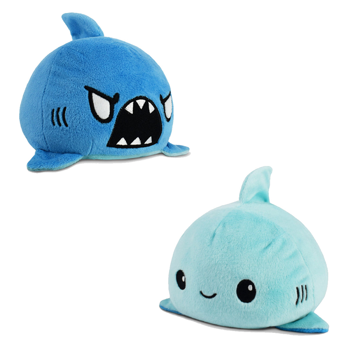 Reversible Plushie Shark Light Blue/Blue