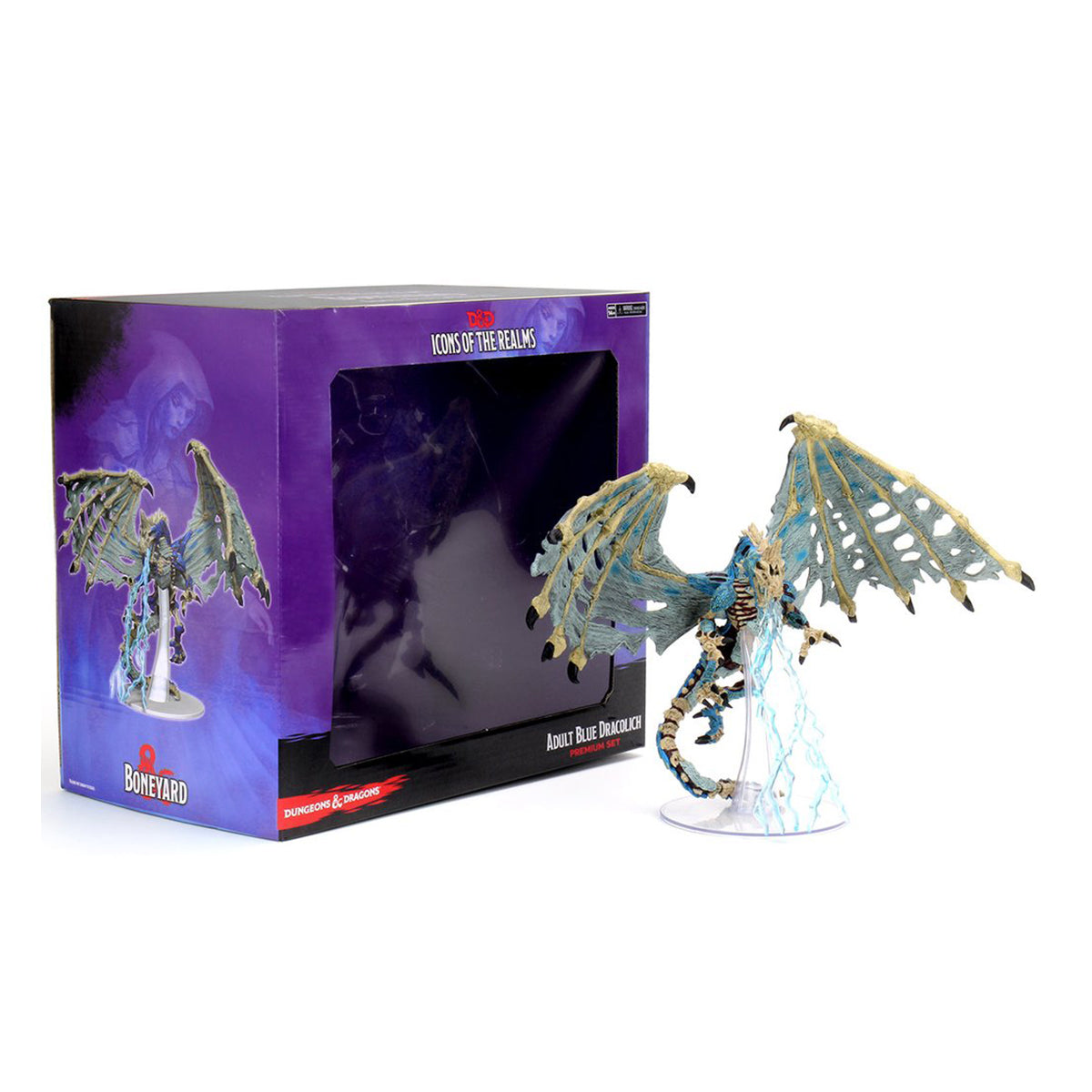 D&D Icons of the Realms Miniatures Boneyard Premium Set Blue Dracolich