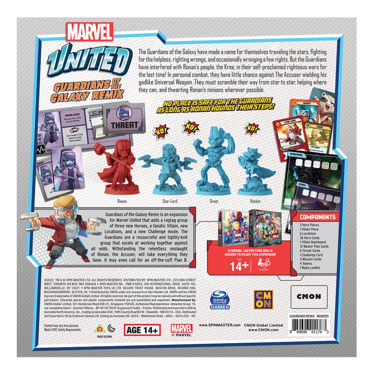 Marvel United Guardians of the Galaxy Remix Expansion