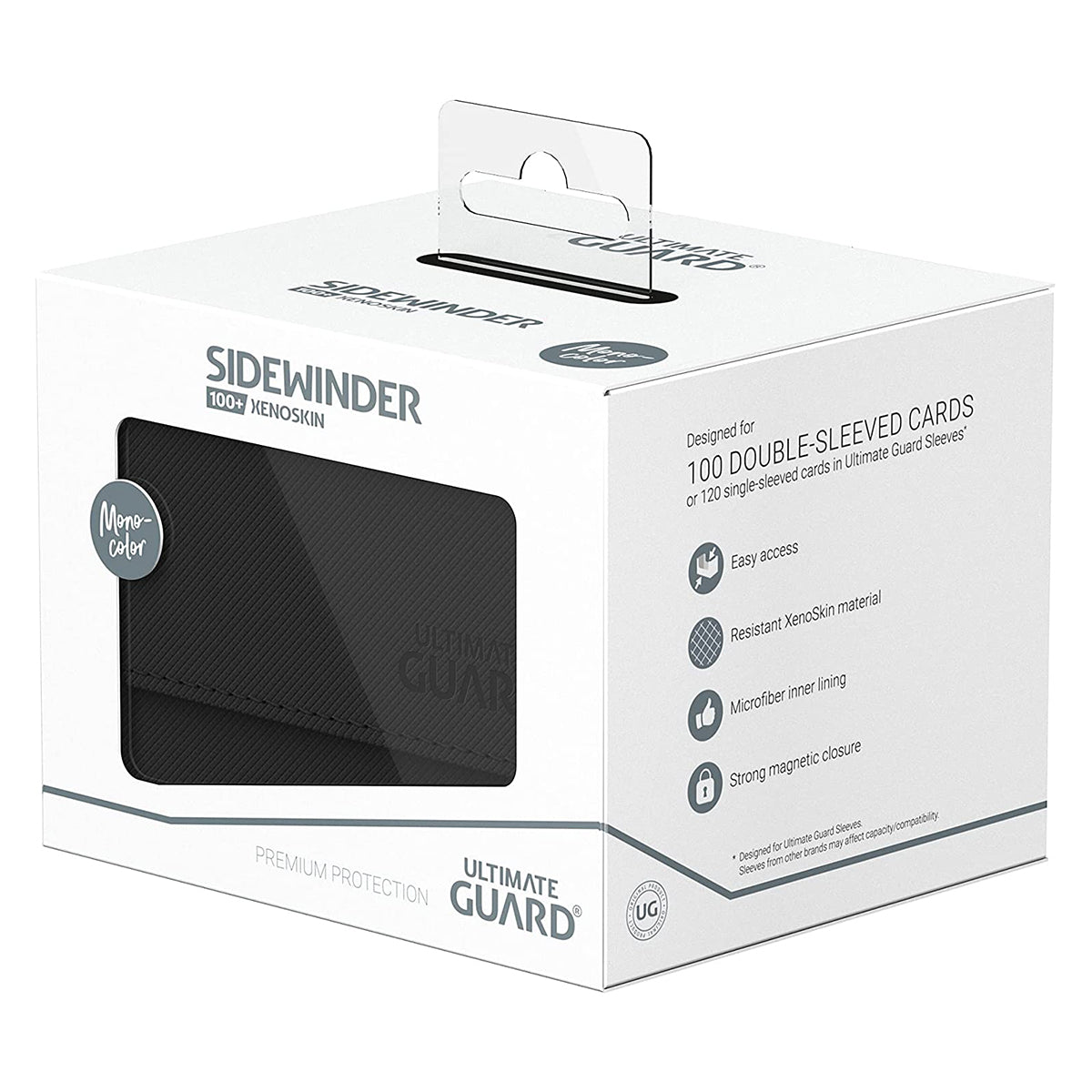 Ultimate Guard Sidewinder 100 Xenoskin Monocolor Black Deck Box
